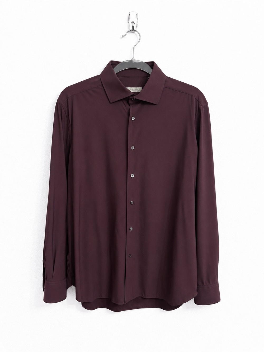 Corneliani Burgundy/Plum Stretch Dress Shirt
